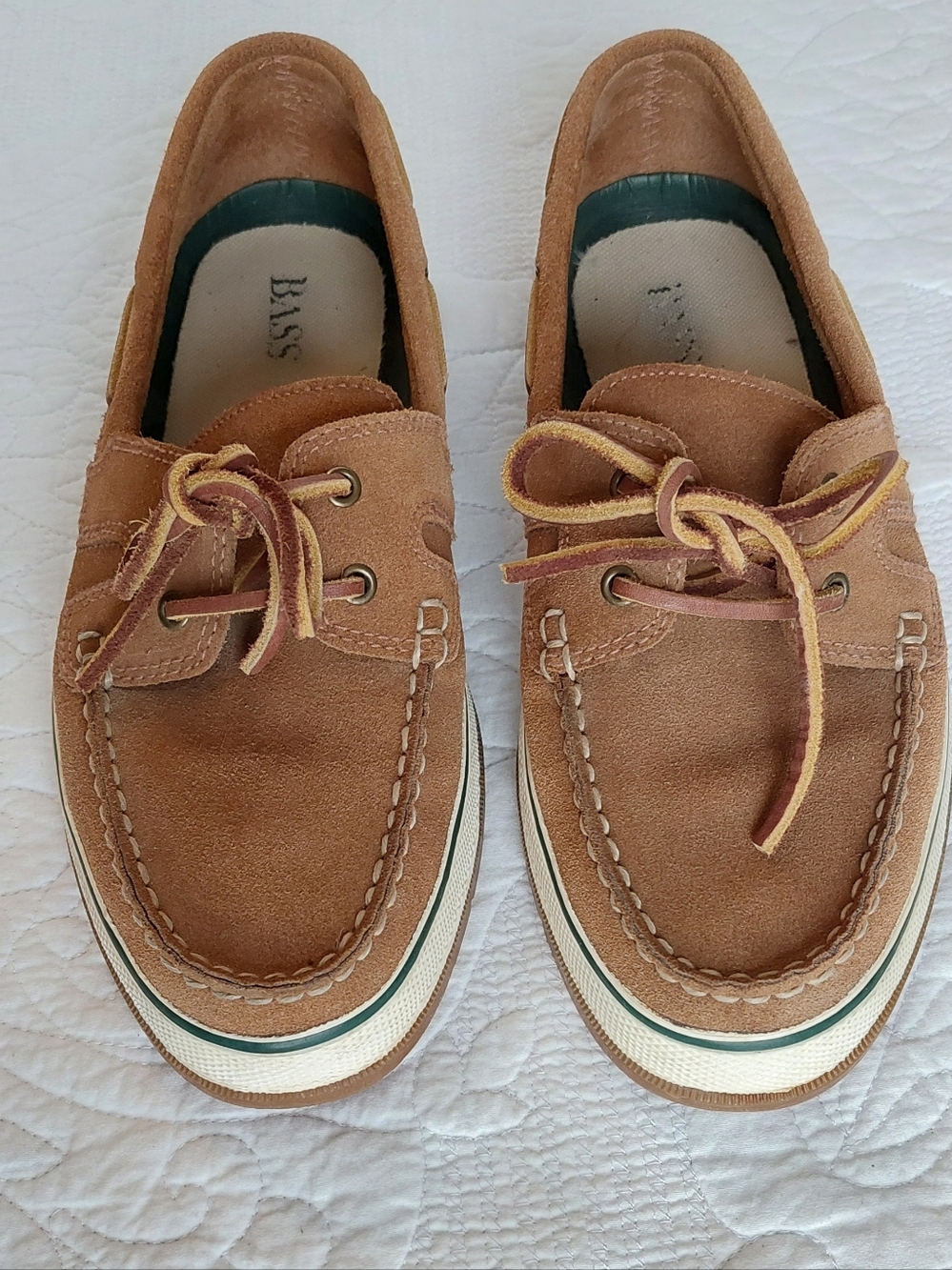 GH Bass & Co Comfort Arch Brown Suede Loafer Boat Lace Up Shoes Women's Size 8 M